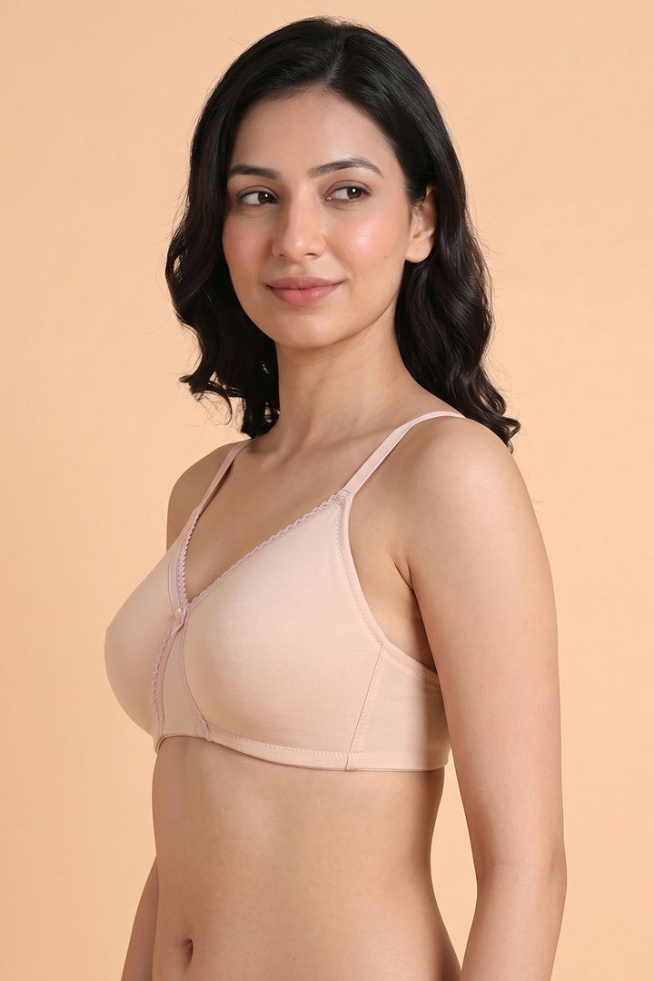 Zivame Essentials Double Layered Non Wired Full Coverage T-Shirt Bra - Cloud Pink — image 2